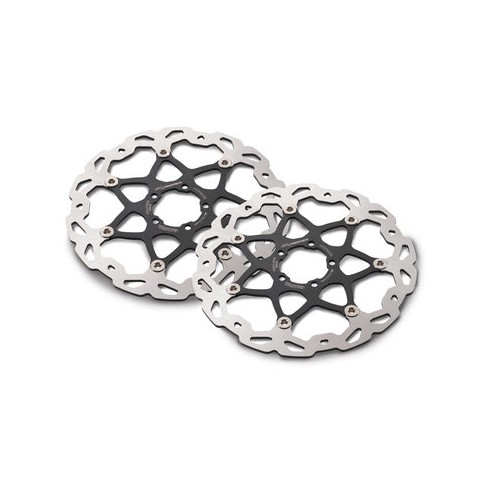 Wave brake disc set