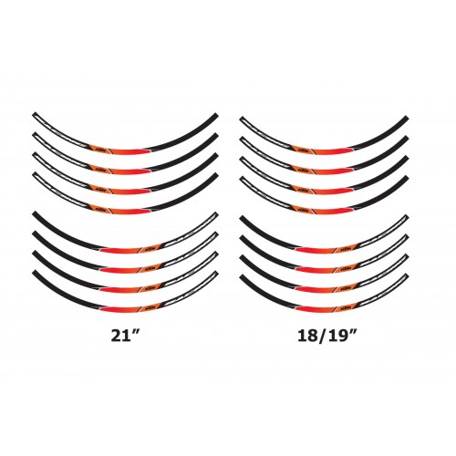 Wheel rim sticker kit