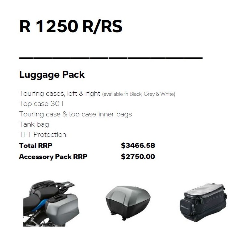 BMW R1250R/RS Luggage Pack