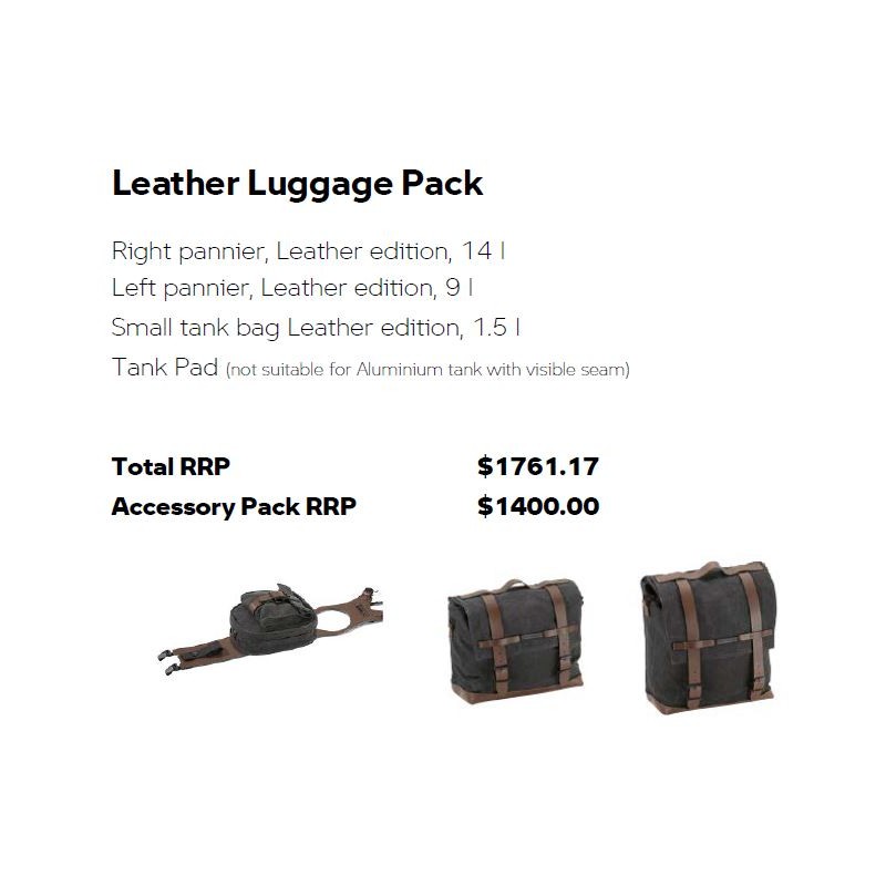 BMW R Nine T Variants Leather Luggage Pack