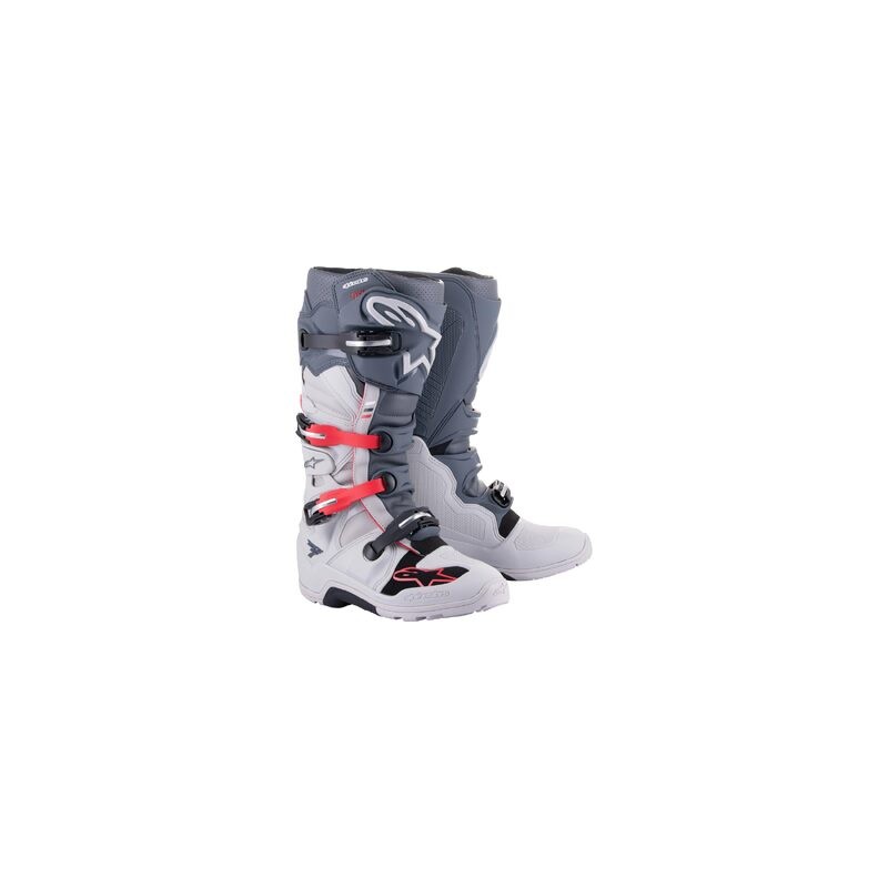 Alpinestars 2025 Tech 7 Enduro Light Grey/Dark Grey/Bright Red Boots