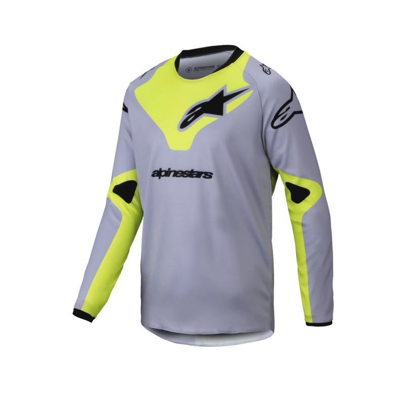 Alpinestars 2025 Youth Racer Veil Jersey - Grey/Fluro Yellow